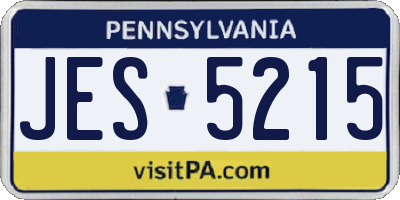 PA license plate JES5215
