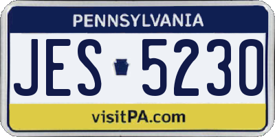 PA license plate JES5230