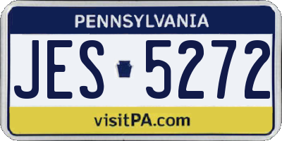 PA license plate JES5272