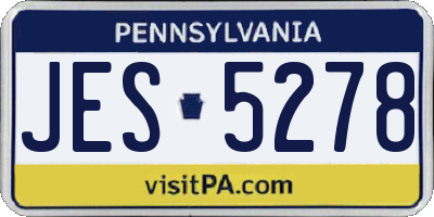PA license plate JES5278