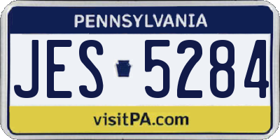 PA license plate JES5284