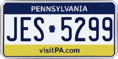 PA license plate JES5299