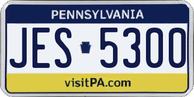PA license plate JES5300