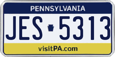 PA license plate JES5313