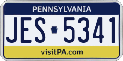 PA license plate JES5341