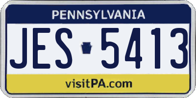 PA license plate JES5413