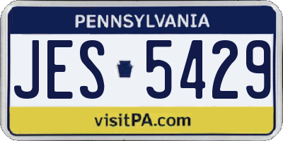 PA license plate JES5429