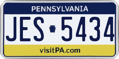 PA license plate JES5434