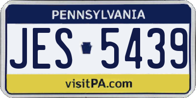 PA license plate JES5439