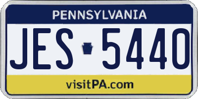 PA license plate JES5440