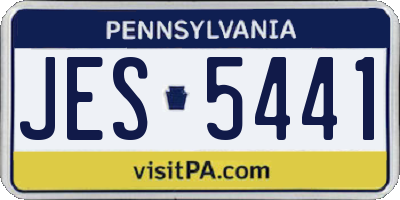 PA license plate JES5441