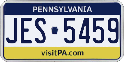PA license plate JES5459