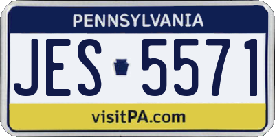 PA license plate JES5571