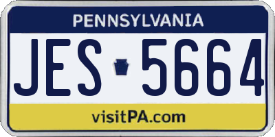 PA license plate JES5664