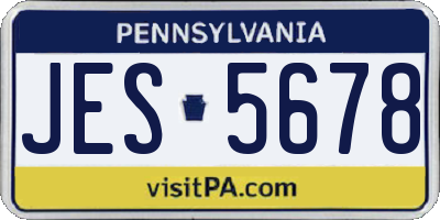 PA license plate JES5678