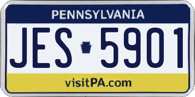 PA license plate JES5901