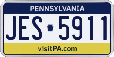 PA license plate JES5911