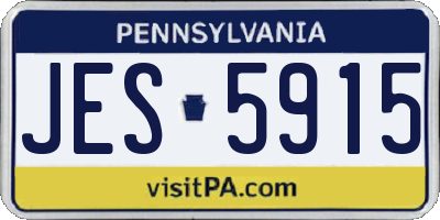 PA license plate JES5915