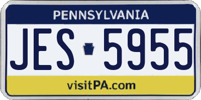 PA license plate JES5955