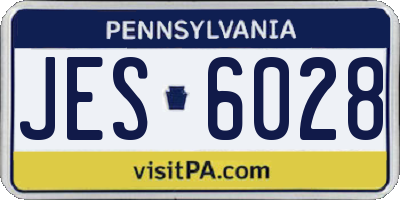 PA license plate JES6028
