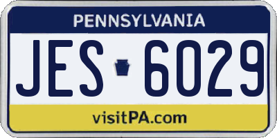 PA license plate JES6029