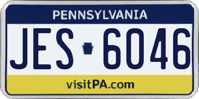 PA license plate JES6046