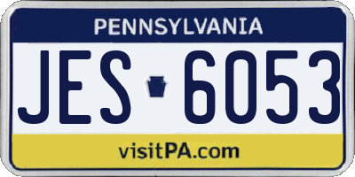 PA license plate JES6053