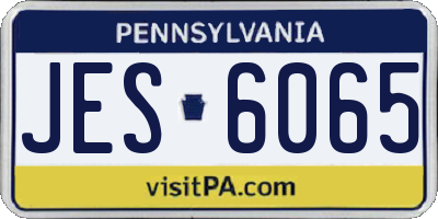 PA license plate JES6065