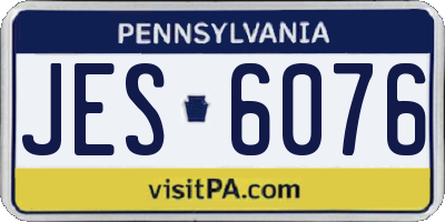 PA license plate JES6076