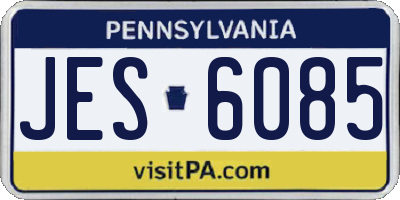 PA license plate JES6085