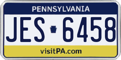 PA license plate JES6458