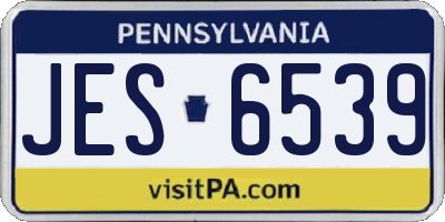 PA license plate JES6539