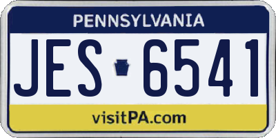 PA license plate JES6541