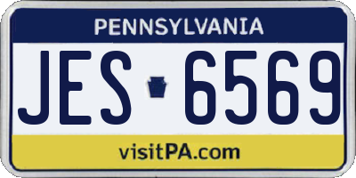 PA license plate JES6569