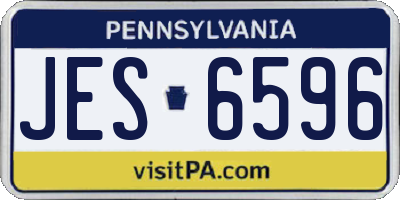 PA license plate JES6596