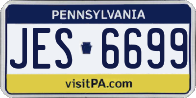 PA license plate JES6699