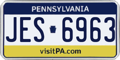 PA license plate JES6963
