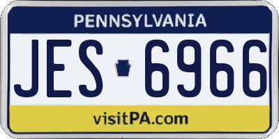 PA license plate JES6966
