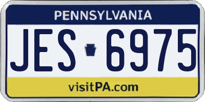 PA license plate JES6975