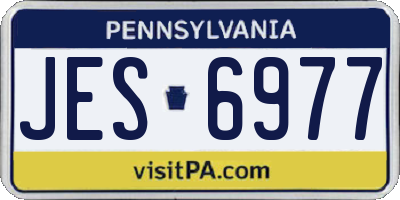 PA license plate JES6977