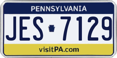 PA license plate JES7129