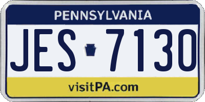 PA license plate JES7130