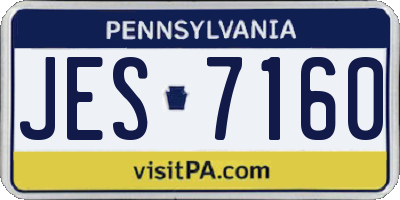 PA license plate JES7160