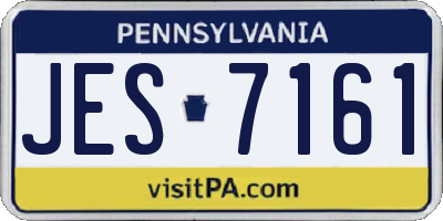 PA license plate JES7161