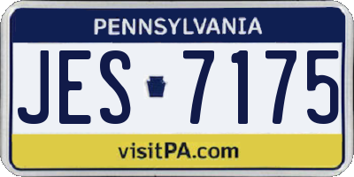 PA license plate JES7175
