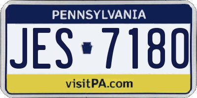 PA license plate JES7180
