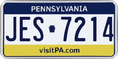 PA license plate JES7214