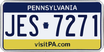 PA license plate JES7271