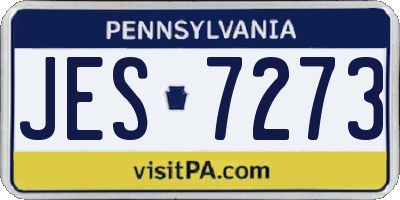 PA license plate JES7273