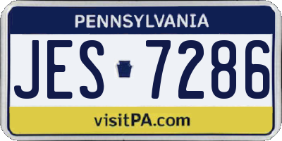 PA license plate JES7286